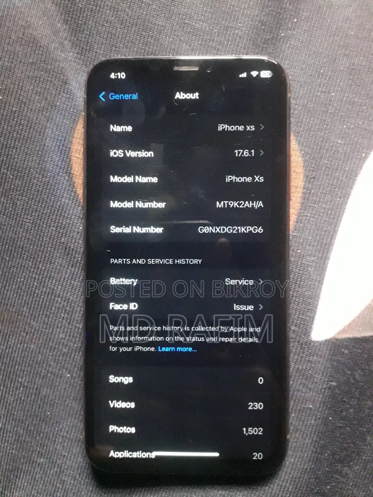 Apple iPhone XS 256 GB Rose Gold