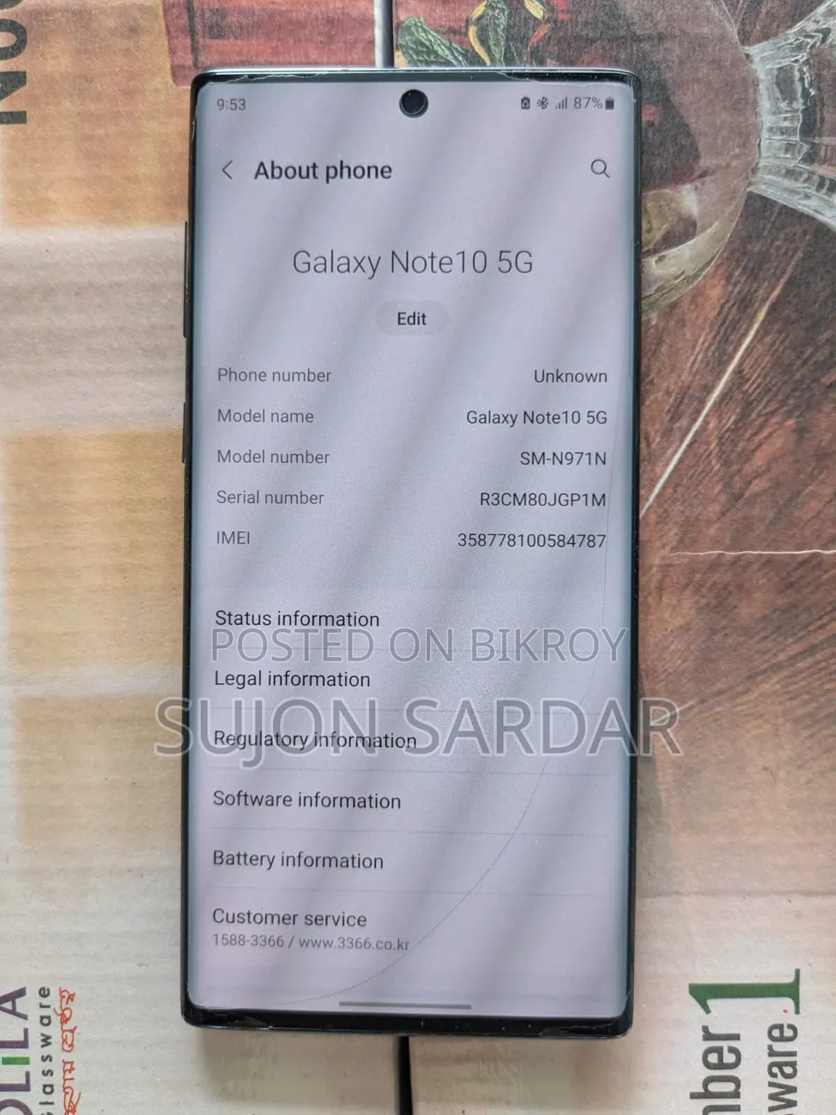 Samsung Galaxy Note 10 5G 256 GB Blue