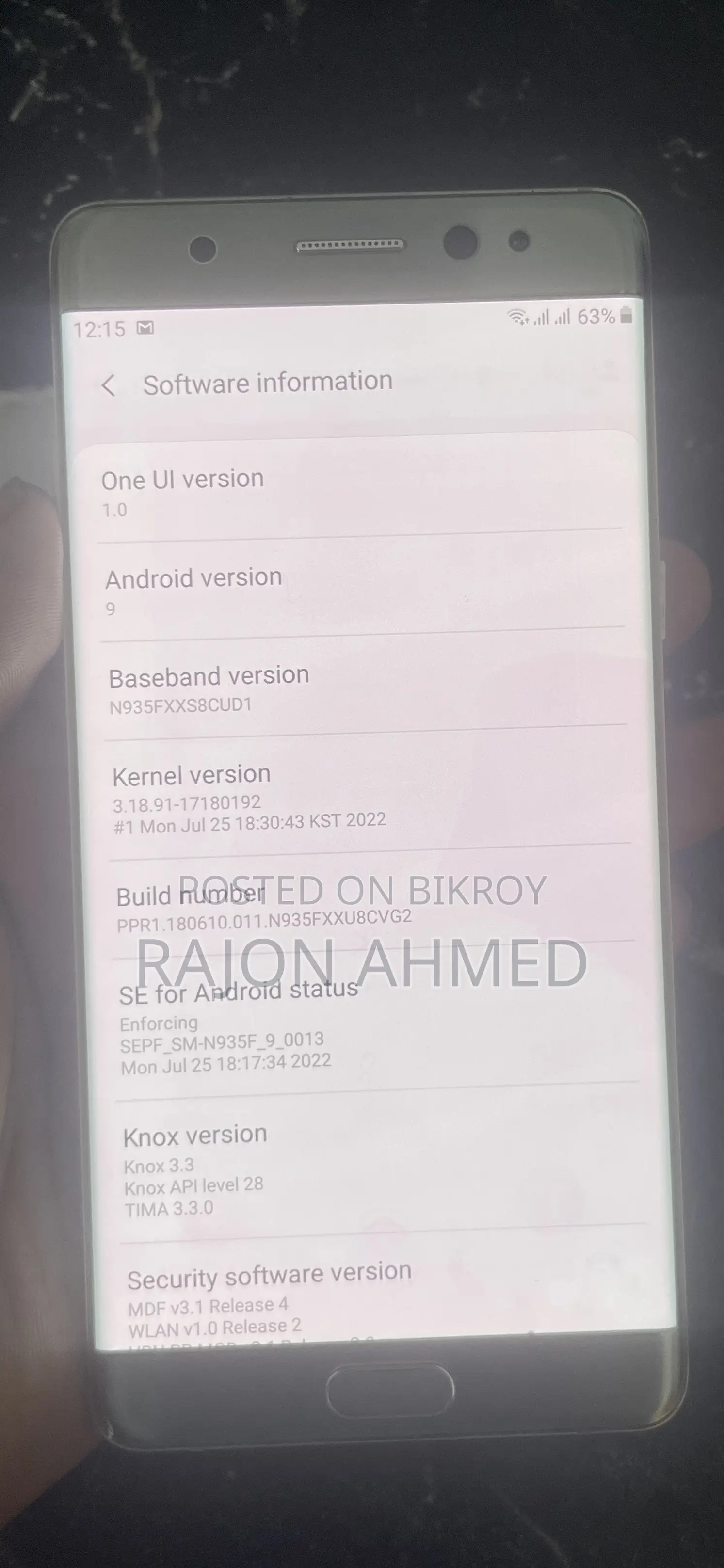 Samsung Galaxy Note FE 64 GB Gray