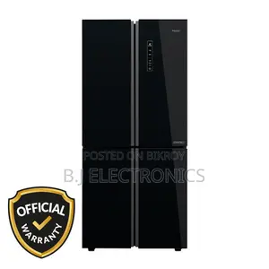 Haier Hrf-578tbg 522ltr Black French T-door No Frost Refrigerator