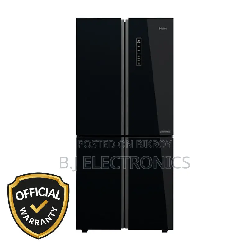 Haier Hrf-578tbg 522ltr Black French T-door No Frost Refrigerator