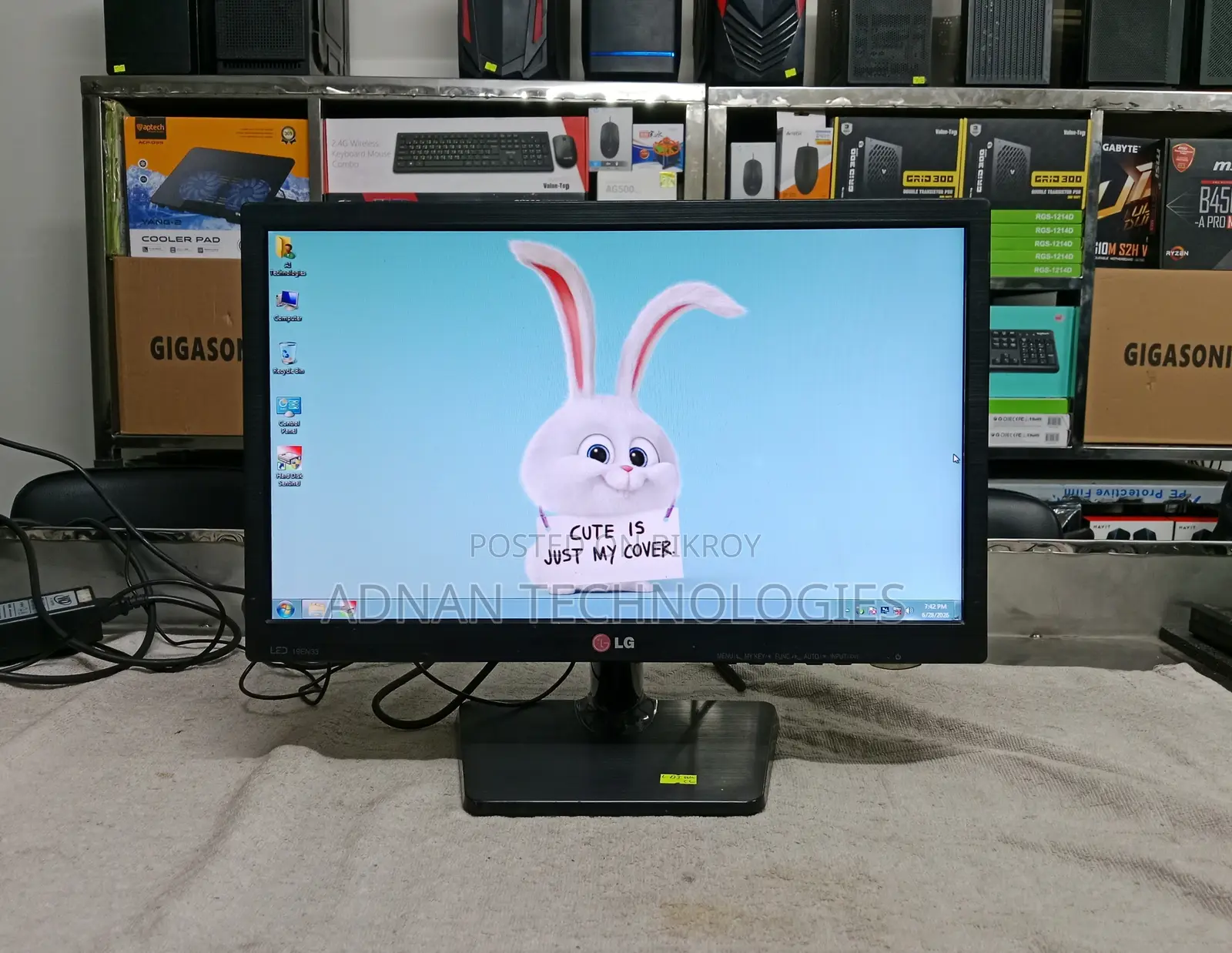 Lg 19en33s 19" Hd Led Monitor With Wall Mount