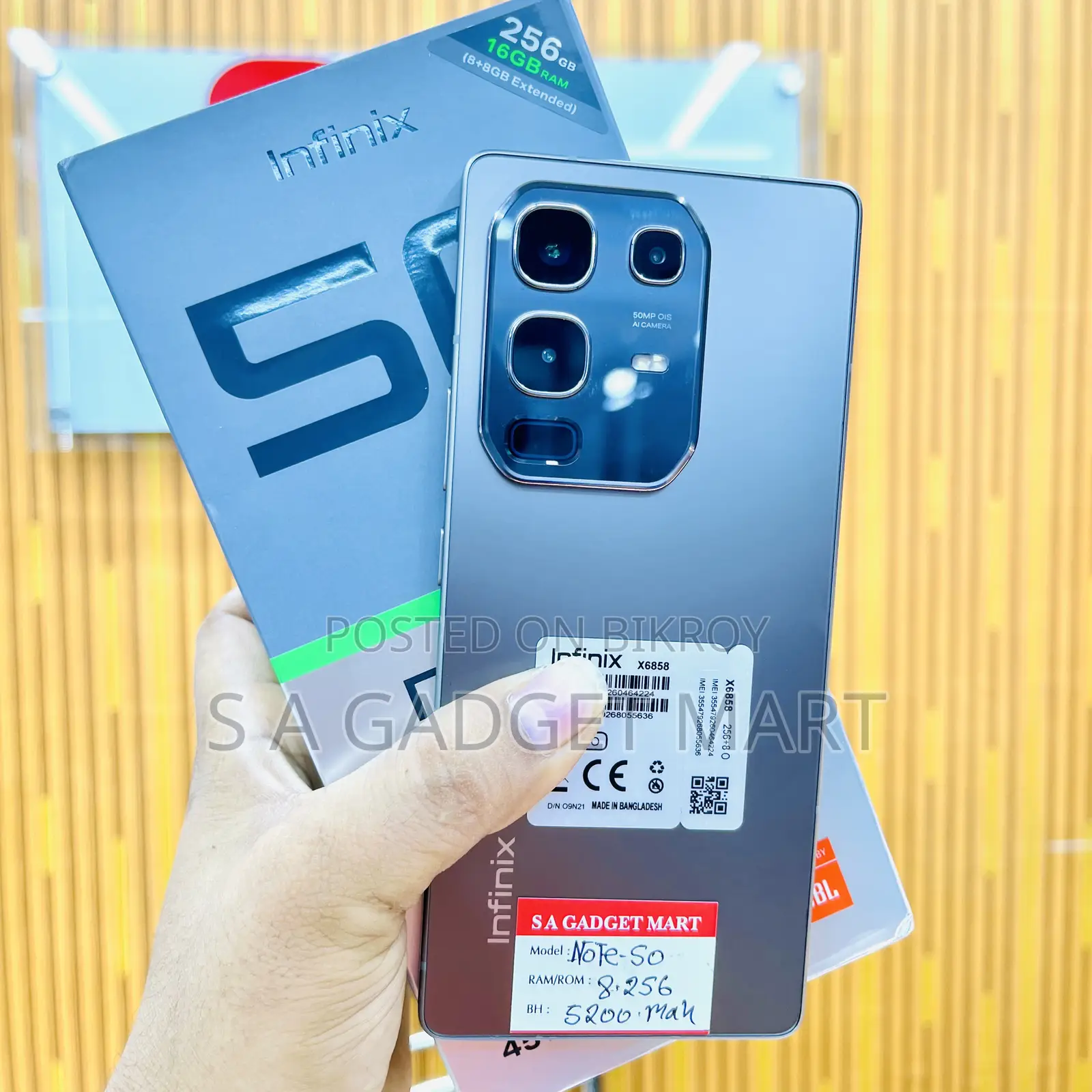 Infinix Note 50 4G 256 GB Gray