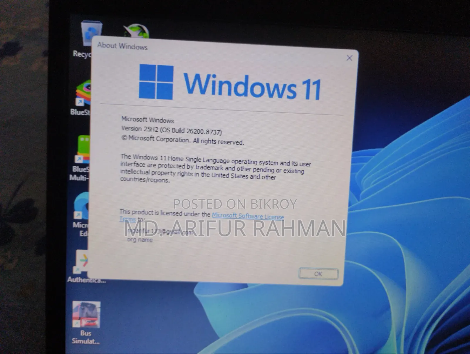 Laptop Acer Aspire 3 8GB AMD Ryzen 3 HDD+SSD 1T