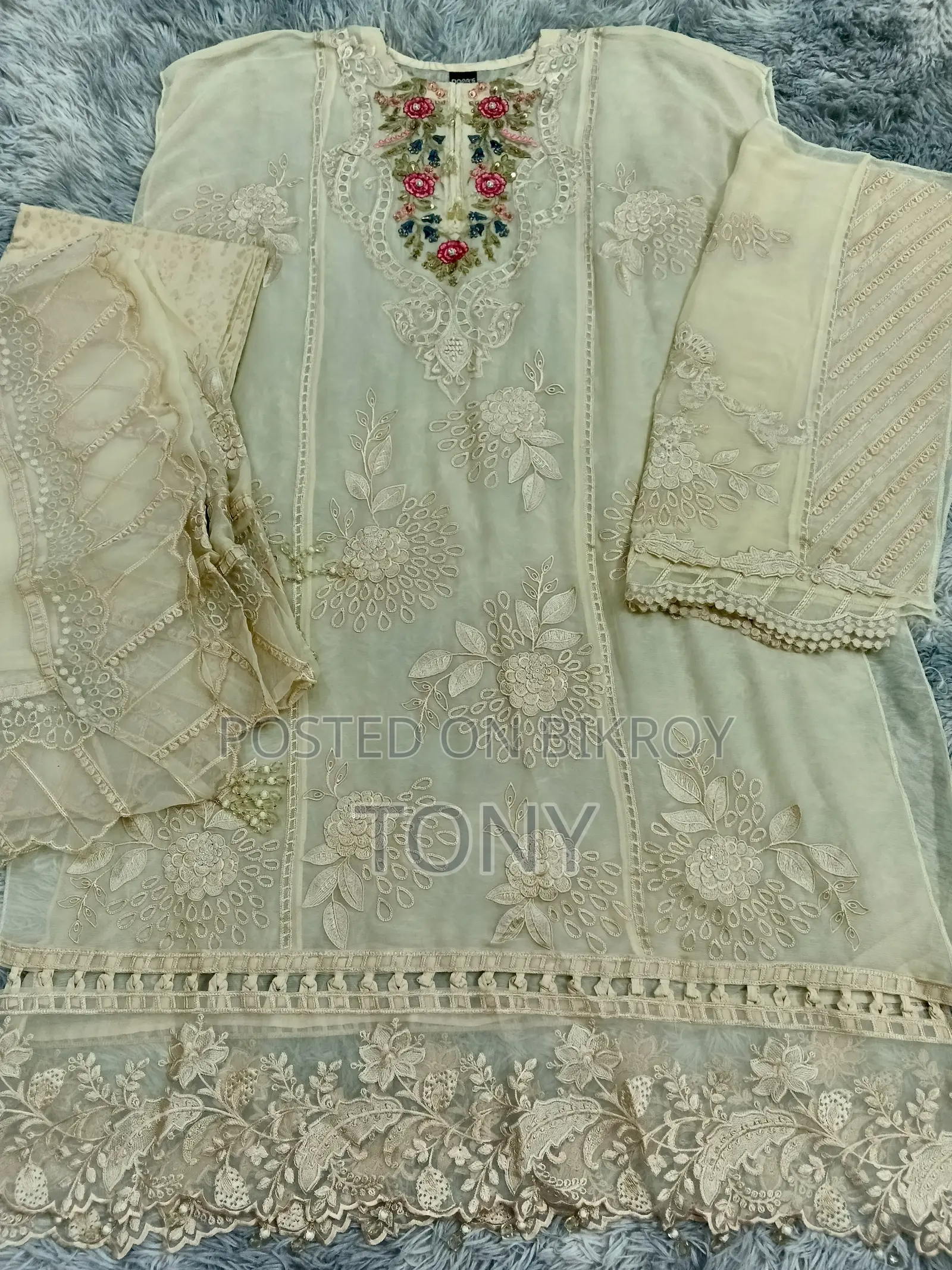 Original Pakistani Party Wear Luxury Chiffon Fabric Unstitched