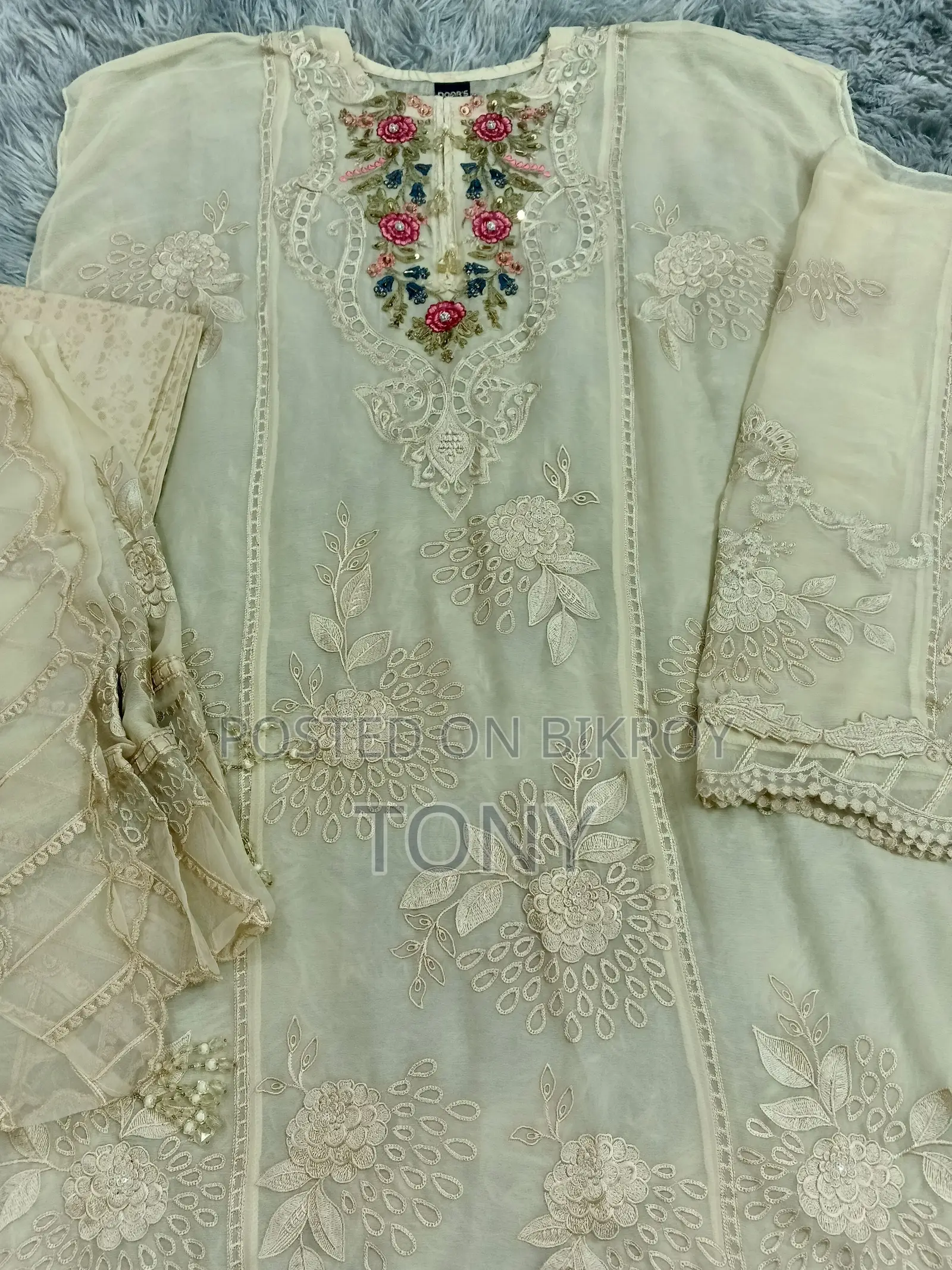 Original Pakistani Party Wear Luxury Chiffon Fabric Unstitched