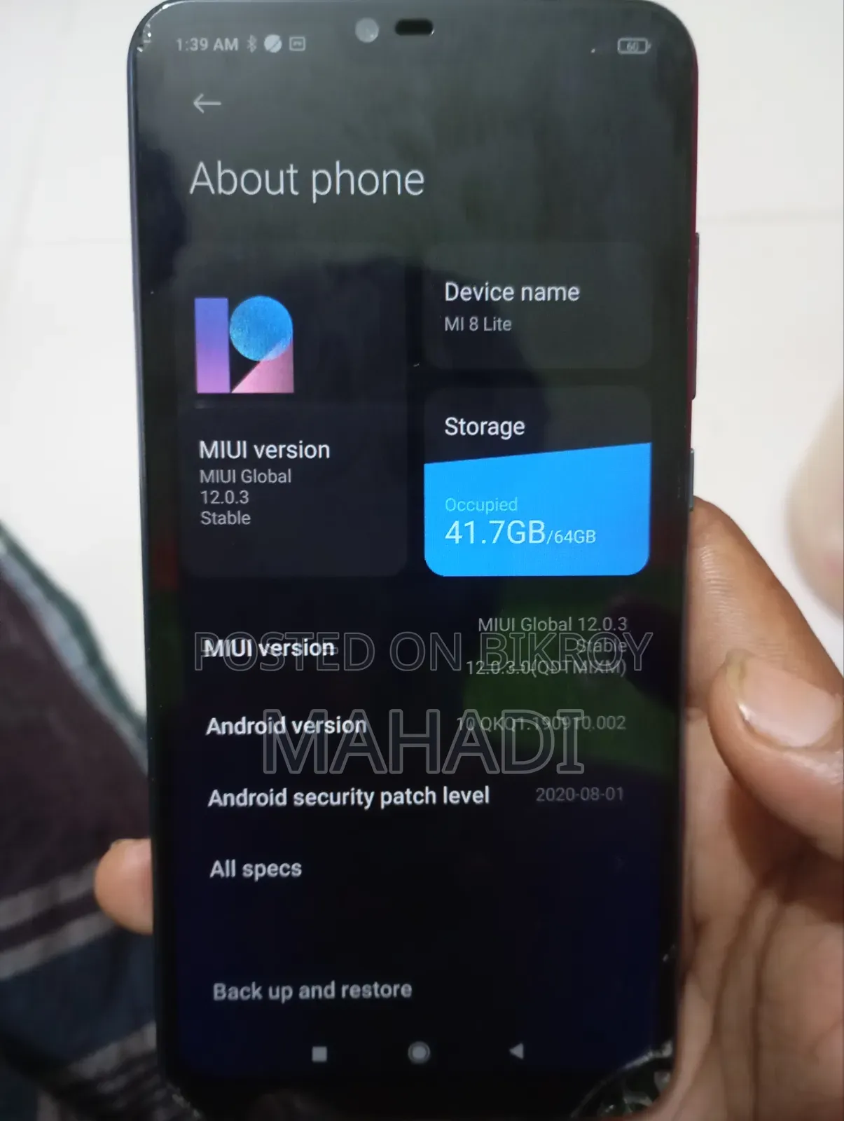 Xiaomi Mi 8 Lite 64 GB Blue