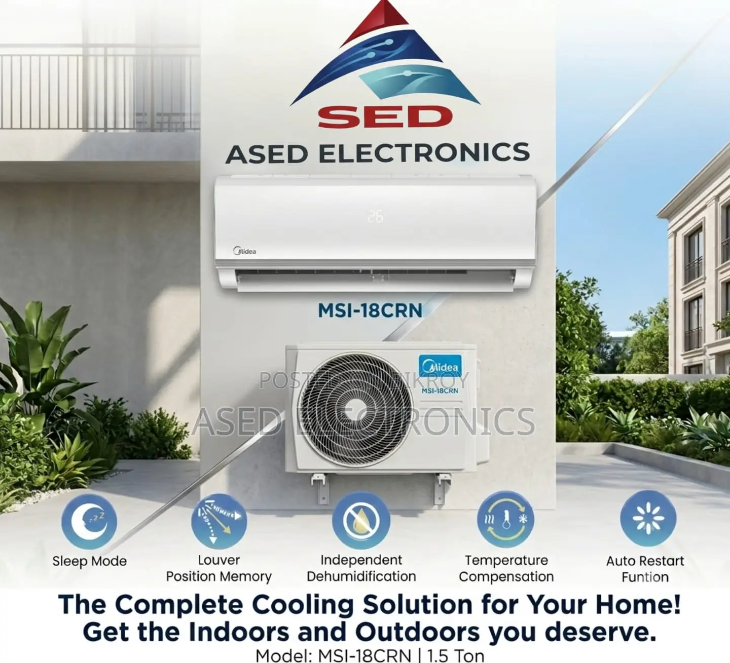 Midea Inverter AC - 1.5 Ton MSI-18CRN