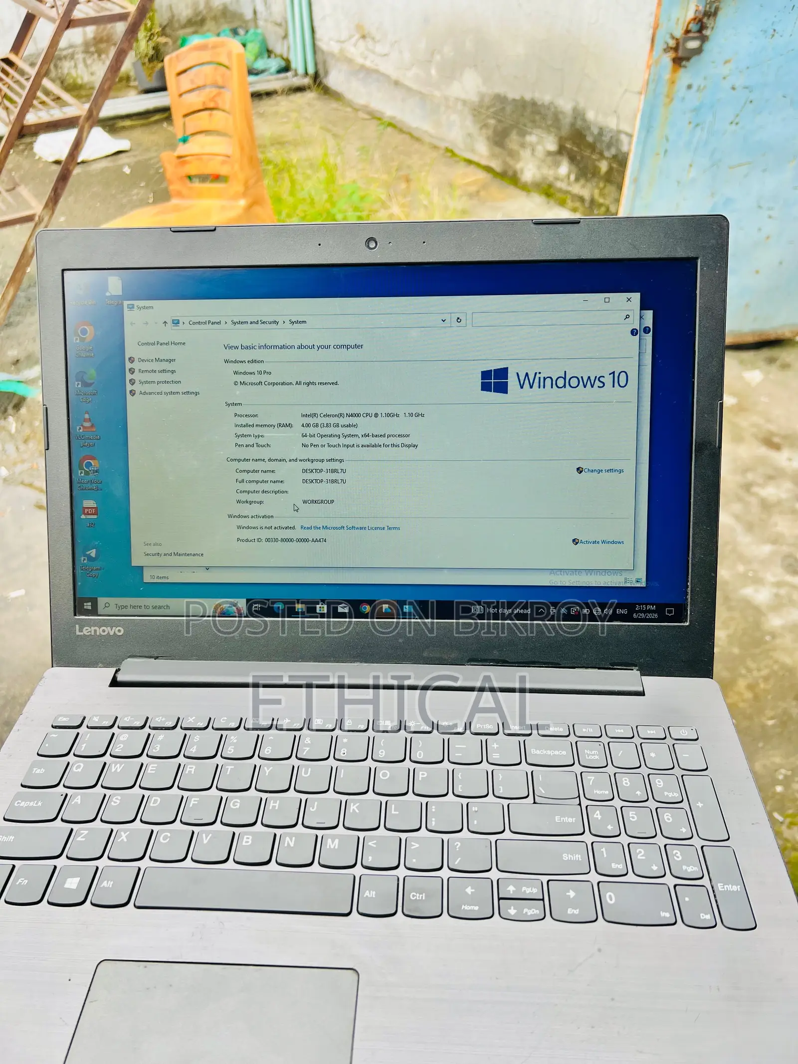 Laptop Lenovo IdeaPad 330 4GB Intel Celeron HDD 1TB
