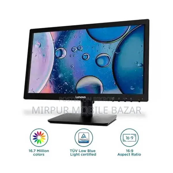 New Monitor 19 Inch Lenovo.Full Inteck Box