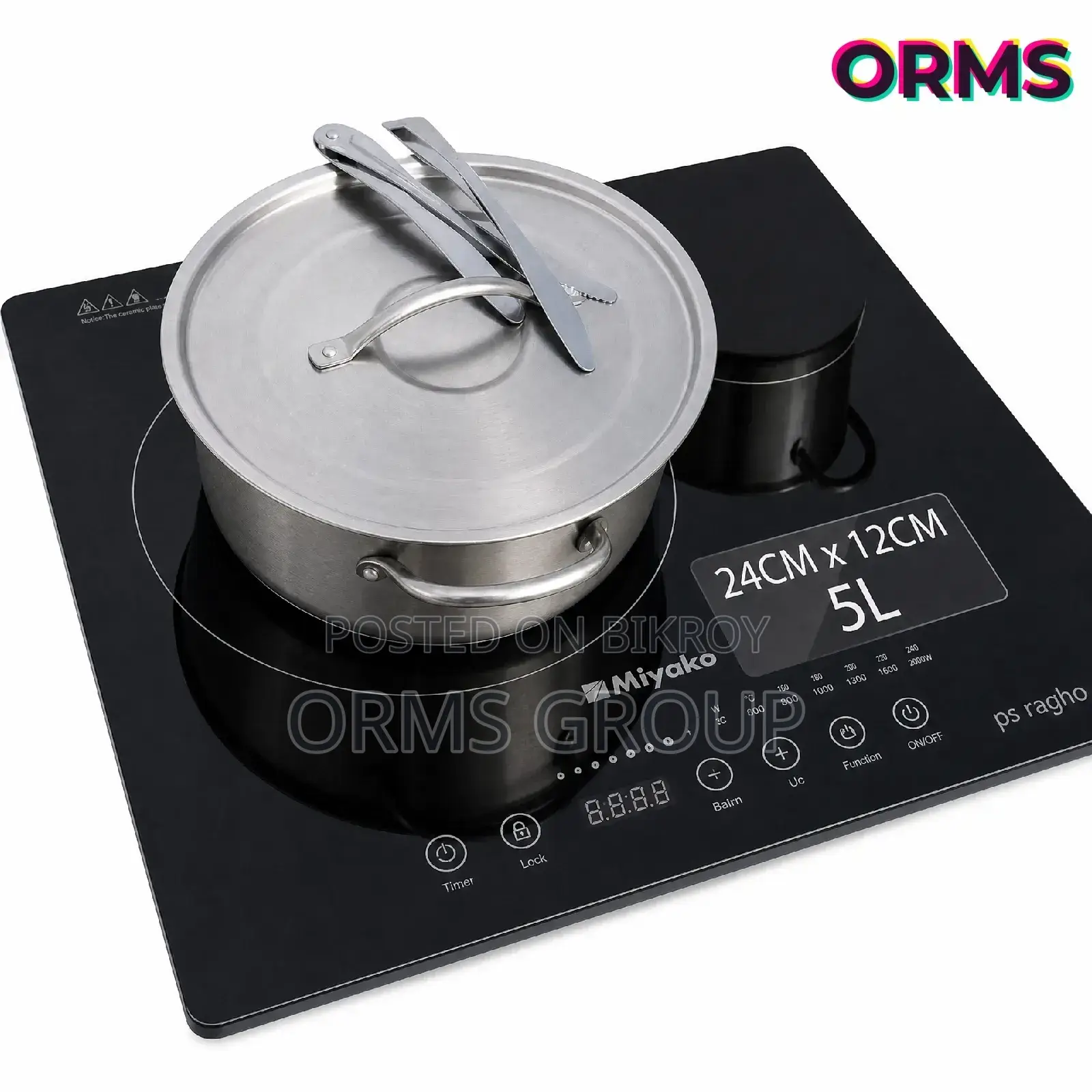 Stainless Steel Induction Sauce Pot  And Handle - 24cm- 5l