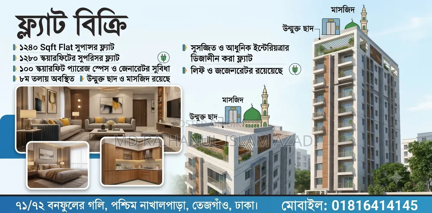 3-bedroom Apartment in Tejgaon for sale
