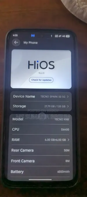 New Tecno Spark 50 128 GB Black