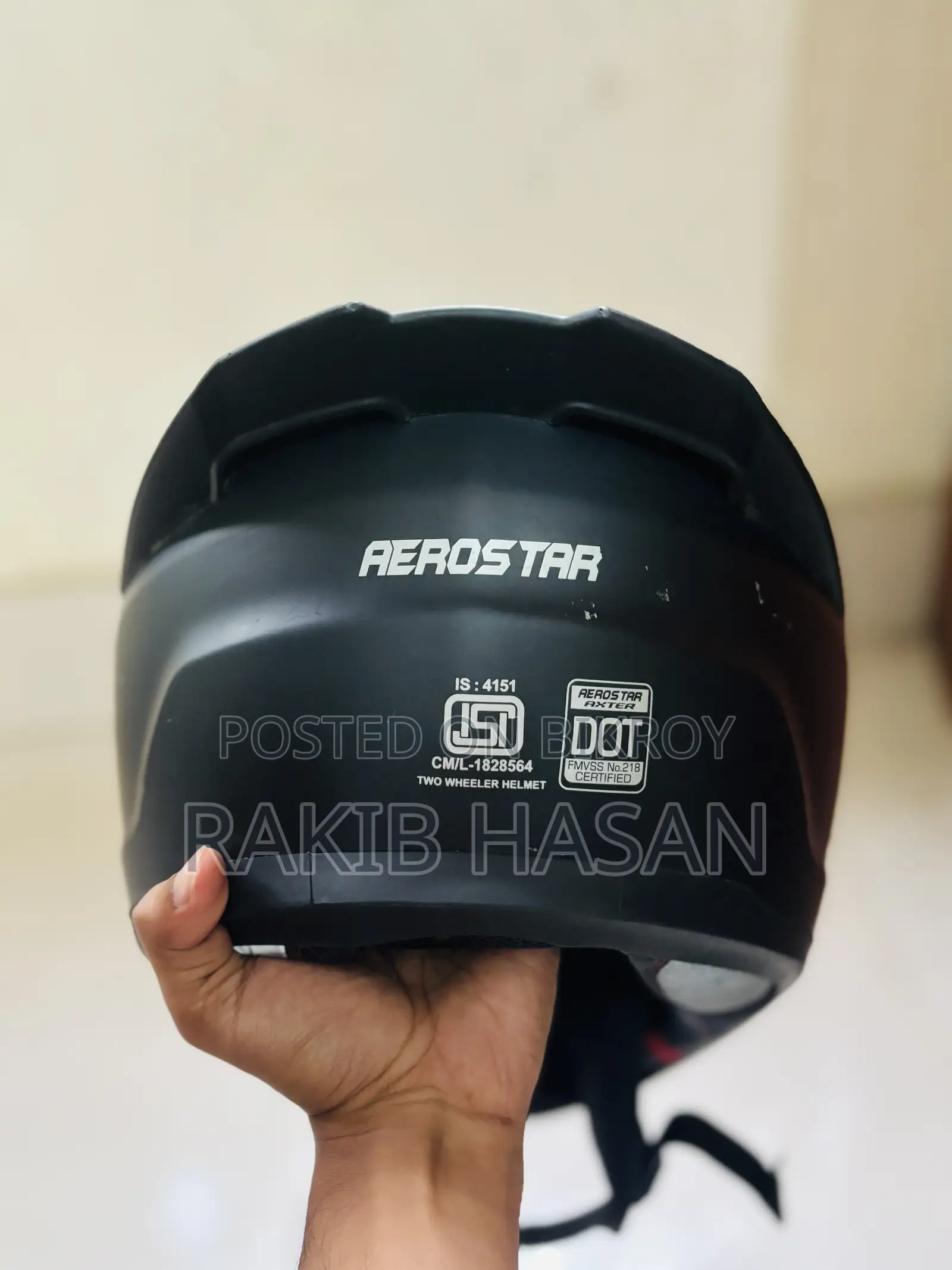 Aerostar Axter Solid Matt Black— Helmet