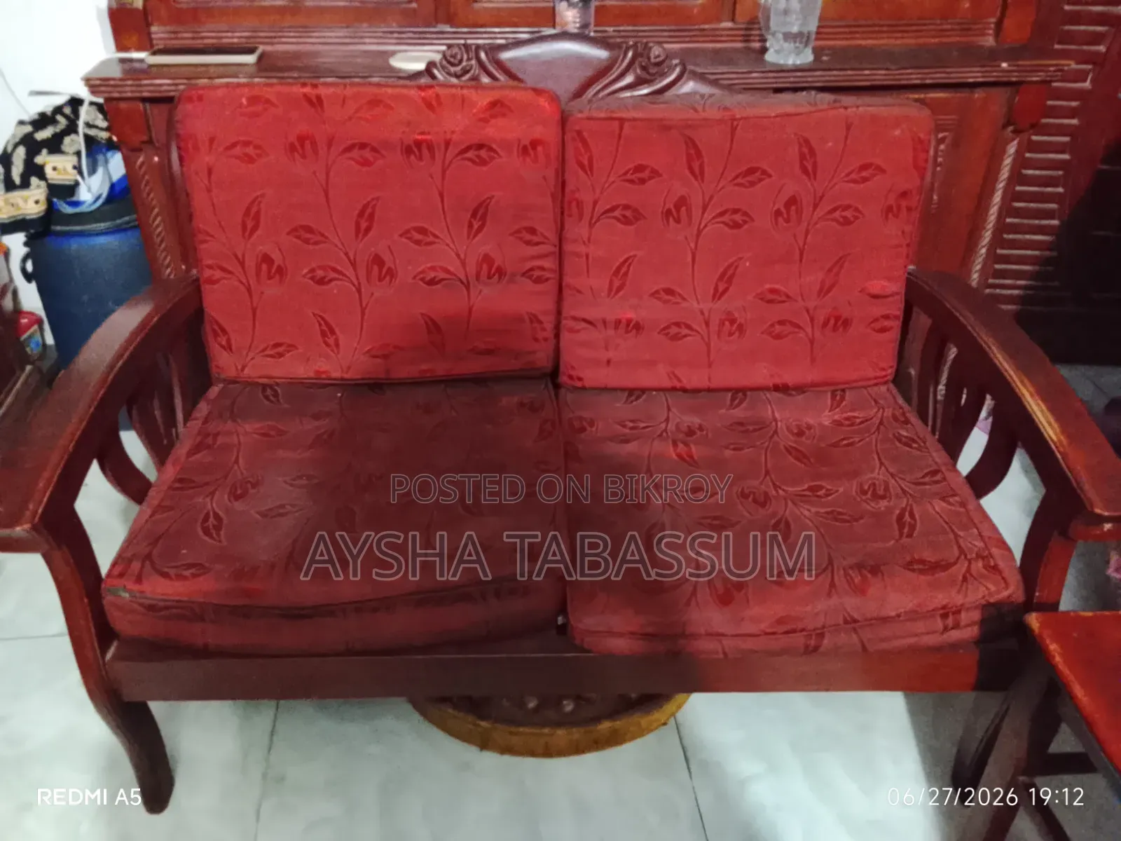 Teak Wood Sofa Set (including tea table)