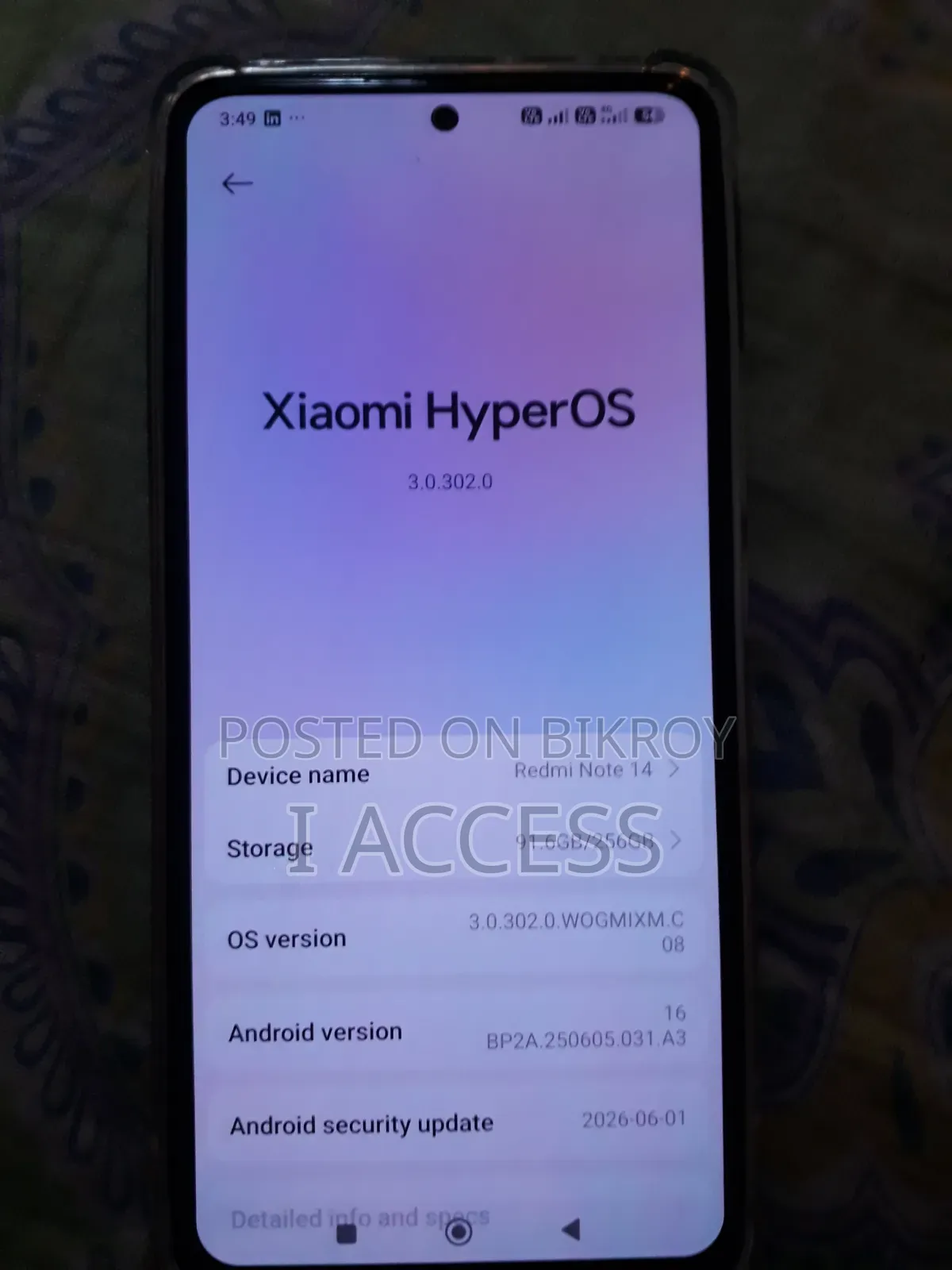 Xiaomi Redmi Note 14 4G 256 GB Blue