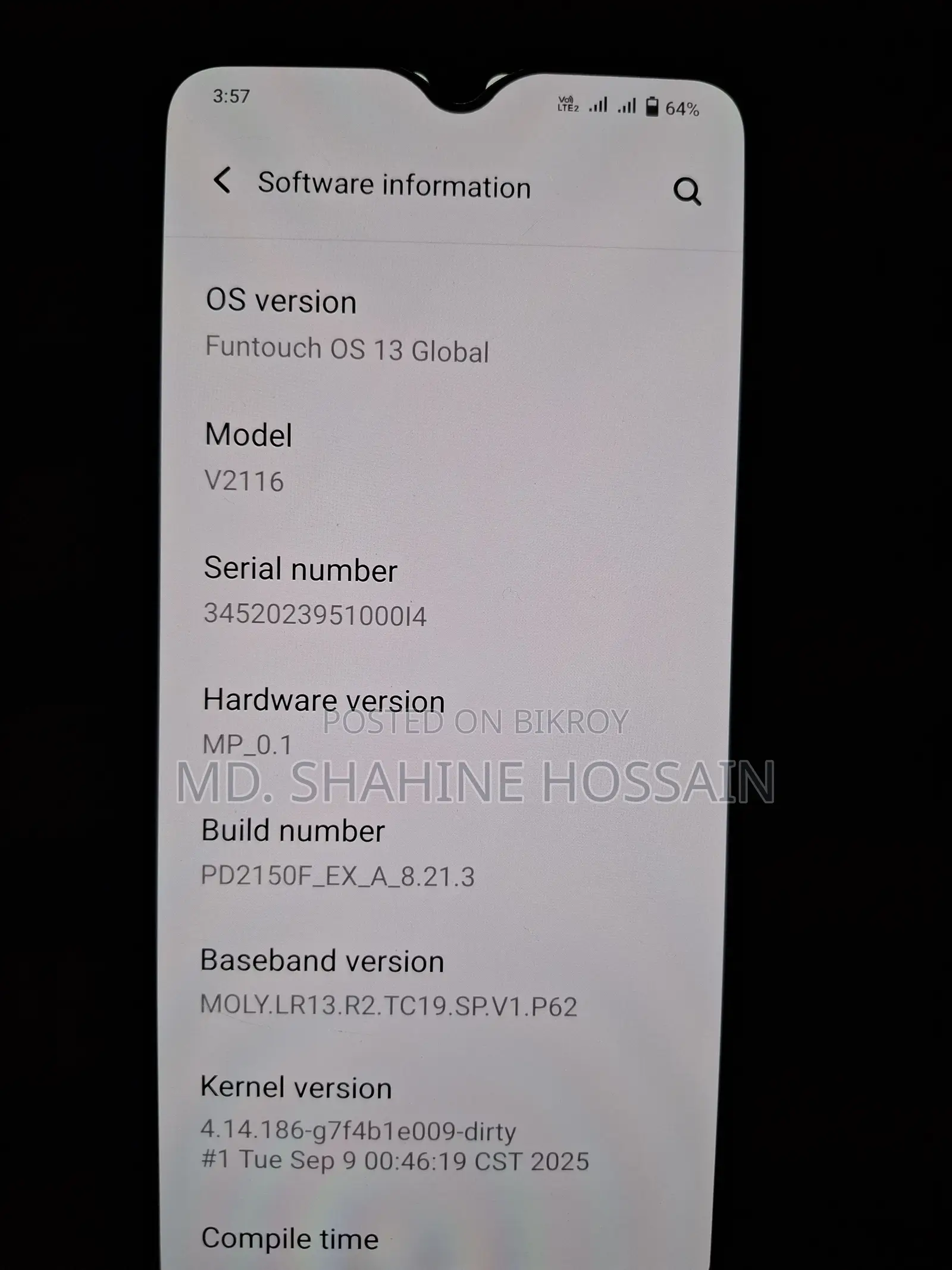 Vivo V23 128 GB Gold