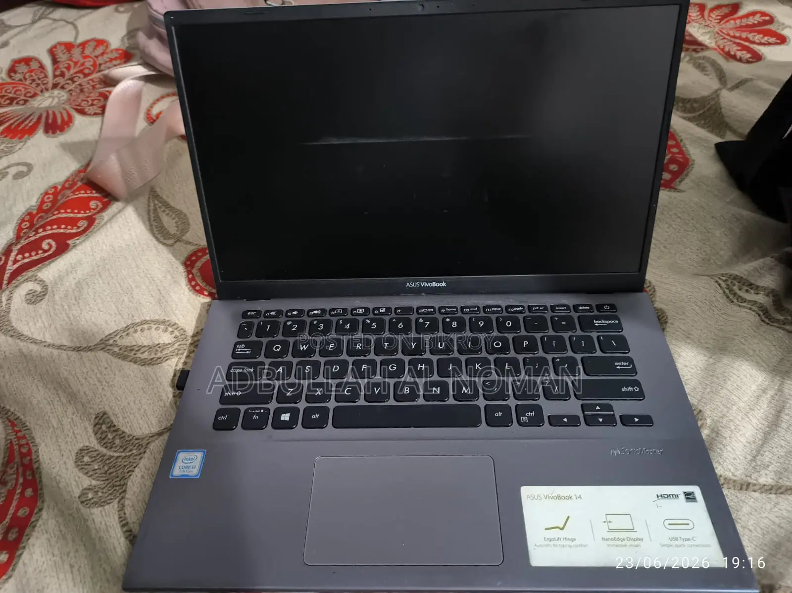 Laptop Asus Vivobook 14 4GB Intel Core I3 SSD 128GB