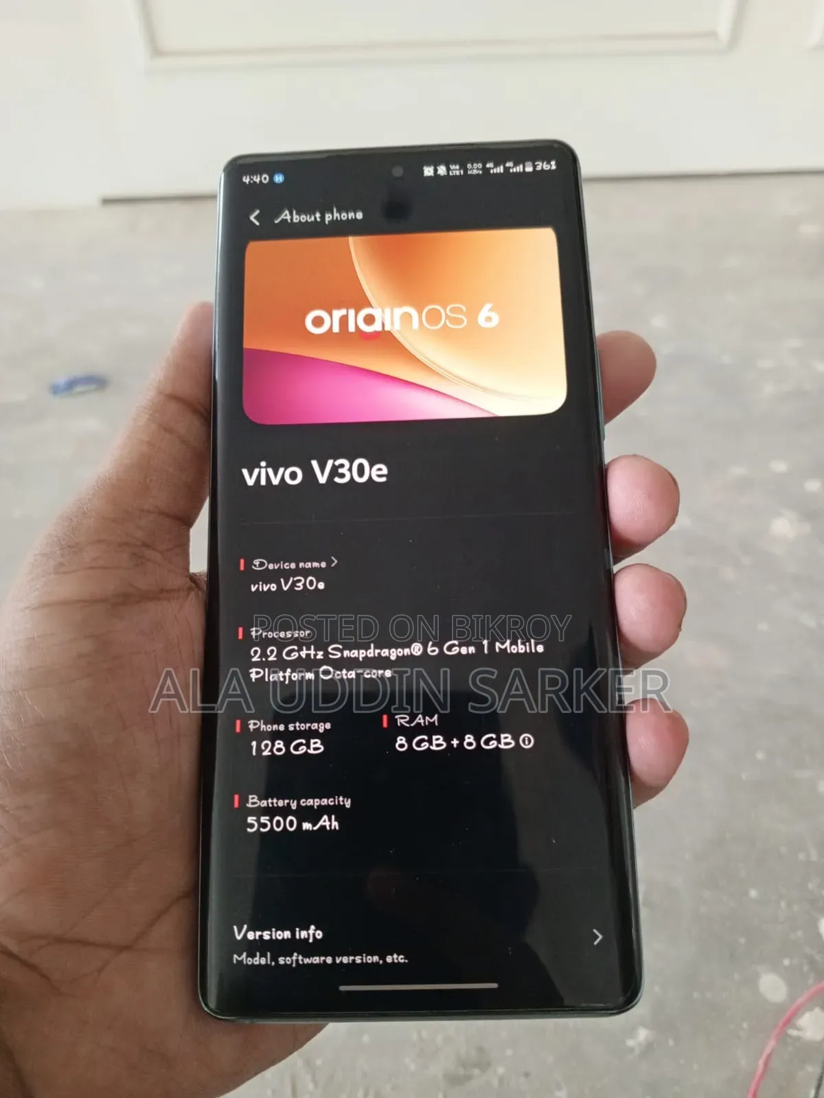 Vivo V30e 128 GB White