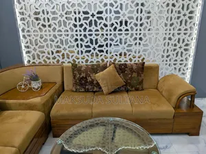 L-Shaped Sofa Set With Table