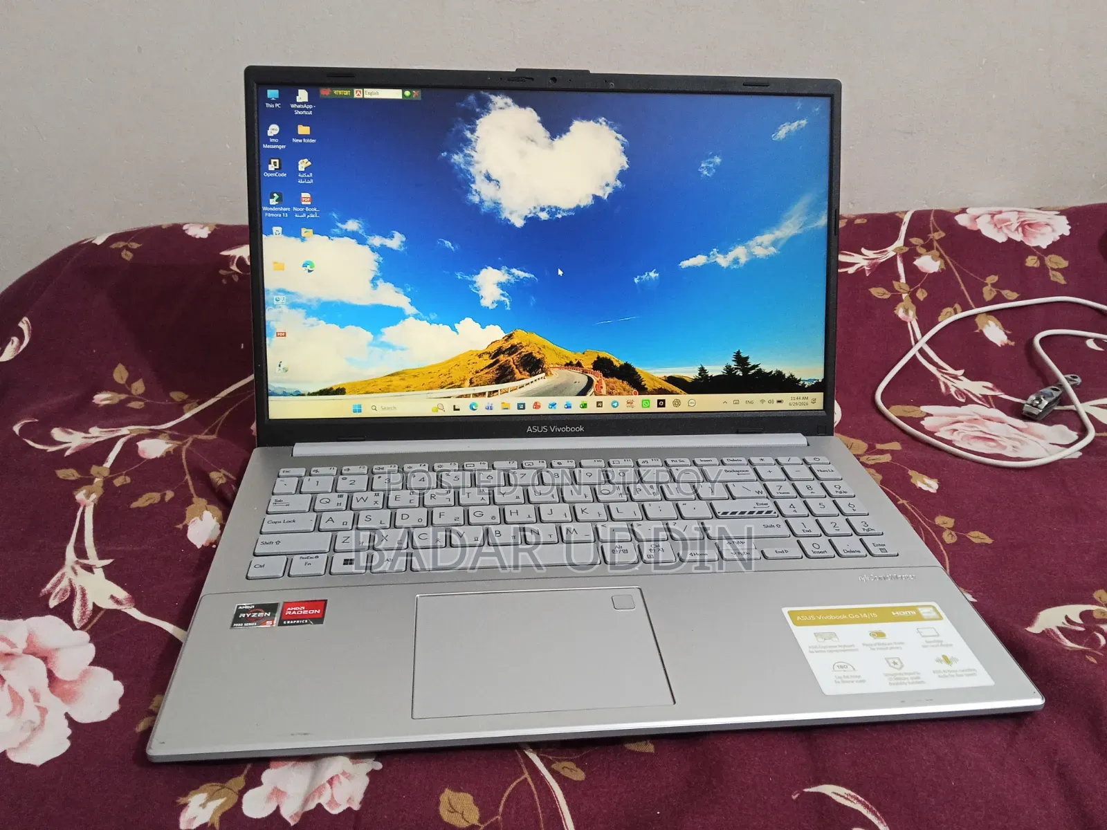 Laptop Asus Vivobook Go 15 18GB AMD Ryzen 5 SSHD+SSD 512GB
