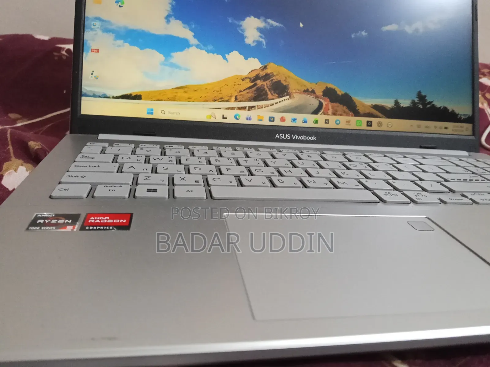 Laptop Asus Vivobook Go 15 18GB AMD Ryzen 5 SSHD+SSD 512GB