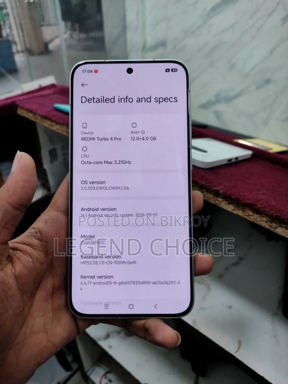 Xiaomi Redmi Turbo 4 Pro 256 GB White