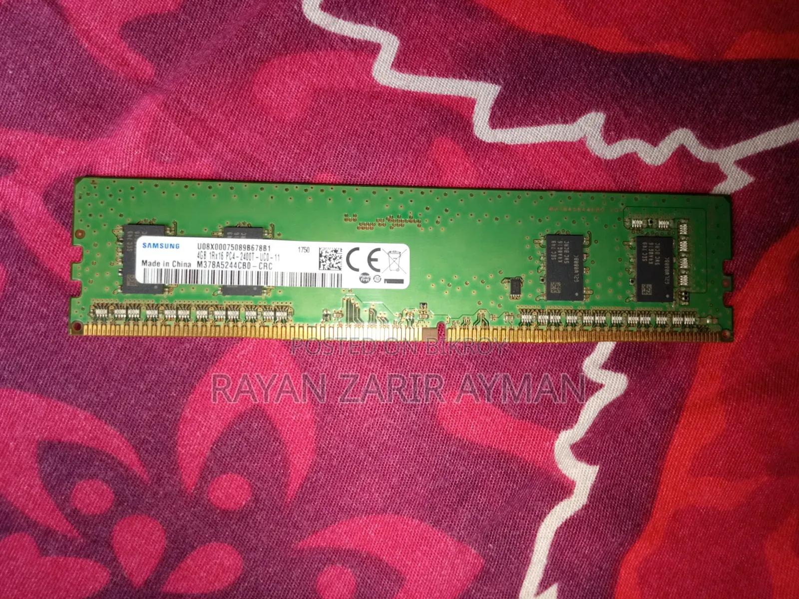 Samsung 4gb Ddr4 2400mhz Desktop Ram