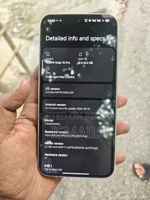 Xiaomi Redmi Note 15 Pro 256 GB White