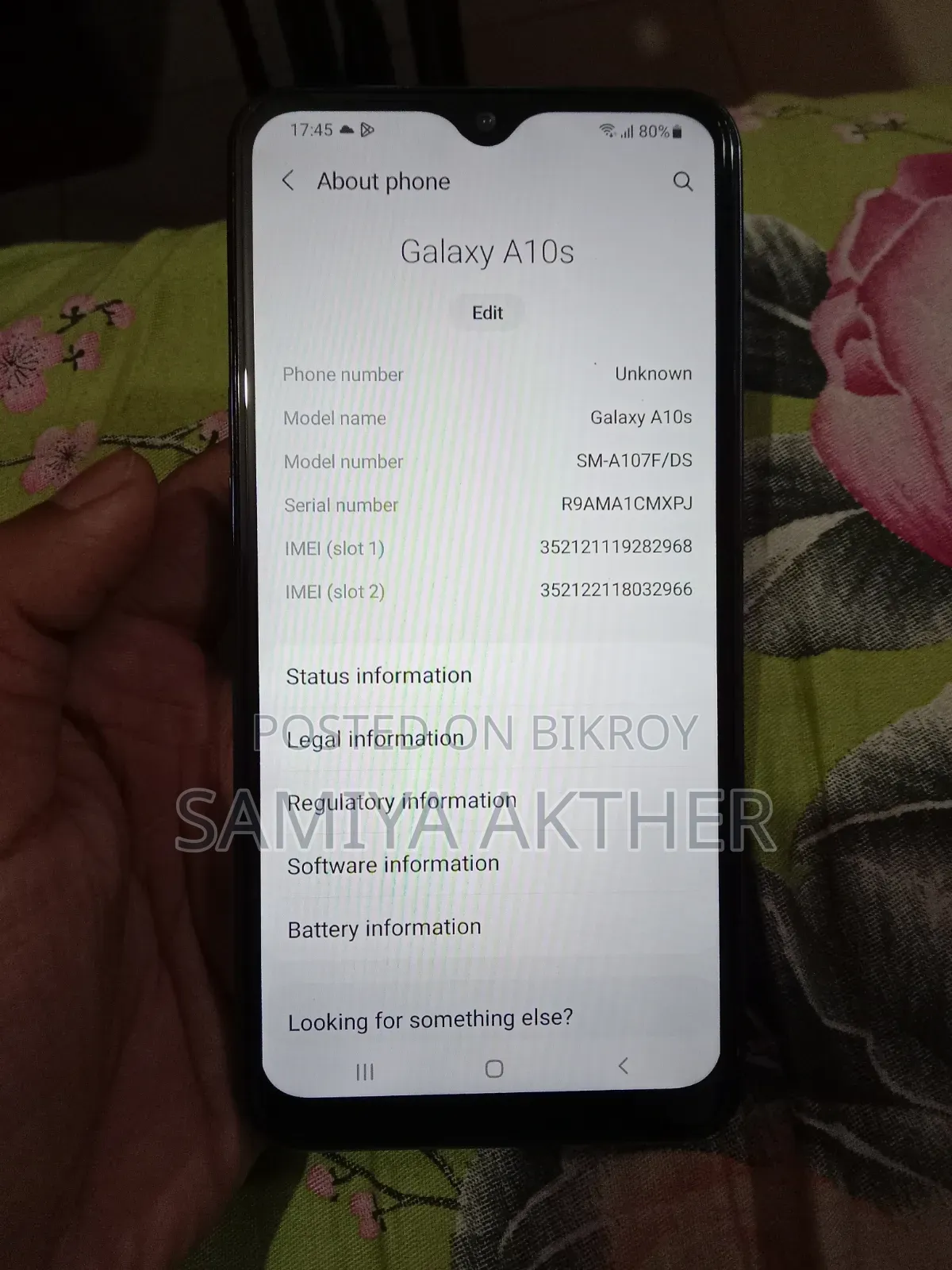 Samsung Galaxy A10s 32 GB Blue