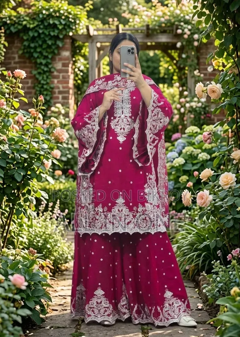 Premium Soft Georgette High Quality Embroidery Work