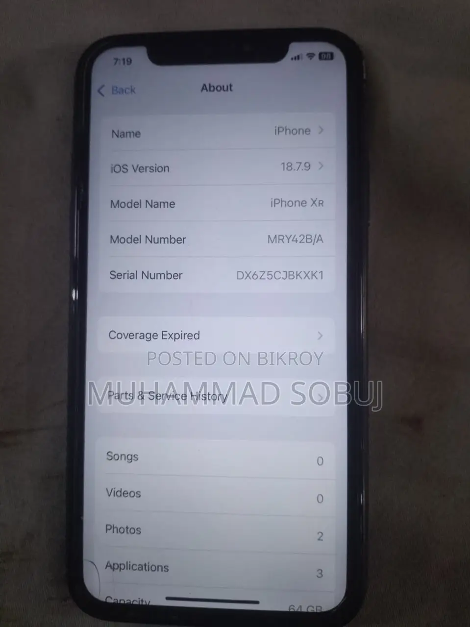 Apple iPhone XR 64 GB Gray