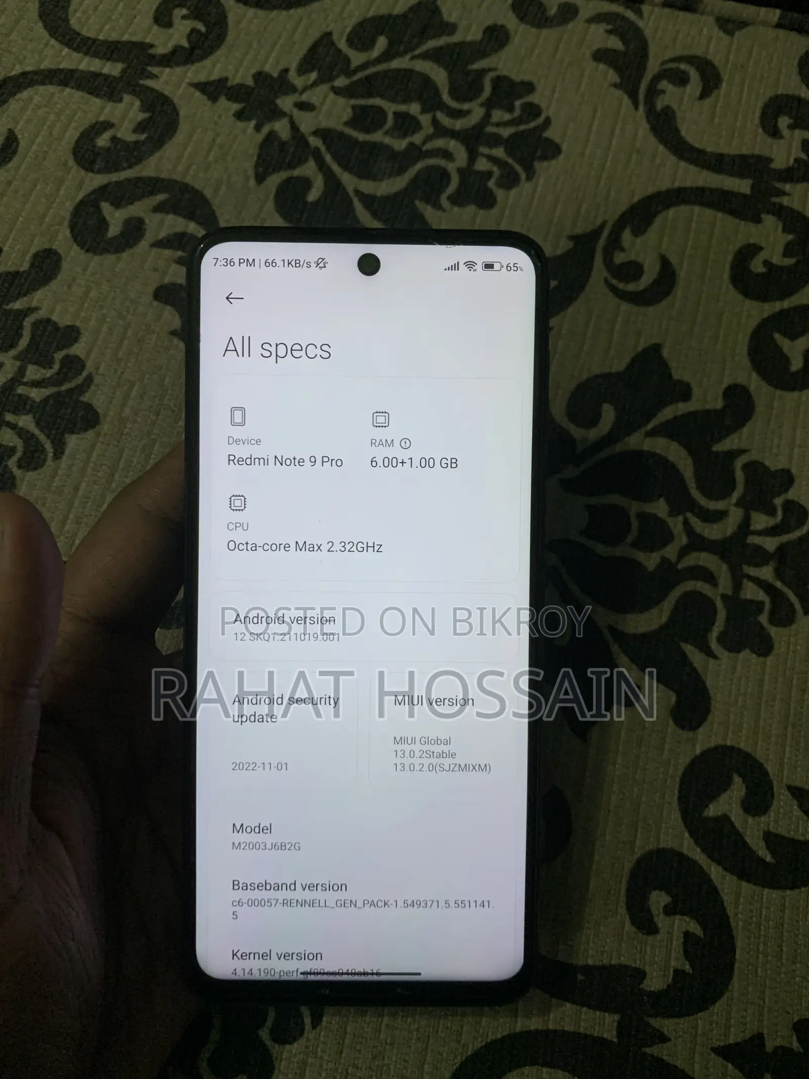 Xiaomi Redmi Note 9 Pro Max 128 GB Green