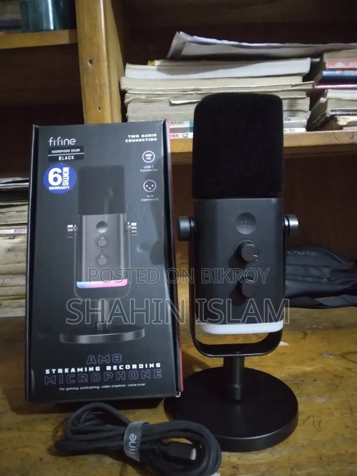 Fifine Ampligame Am8 Dynamic Microphone