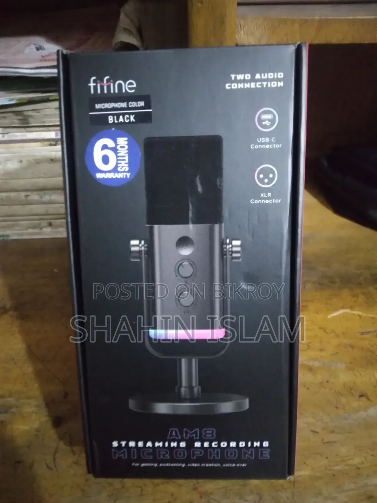 Fifine Ampligame Am8 Dynamic Microphone