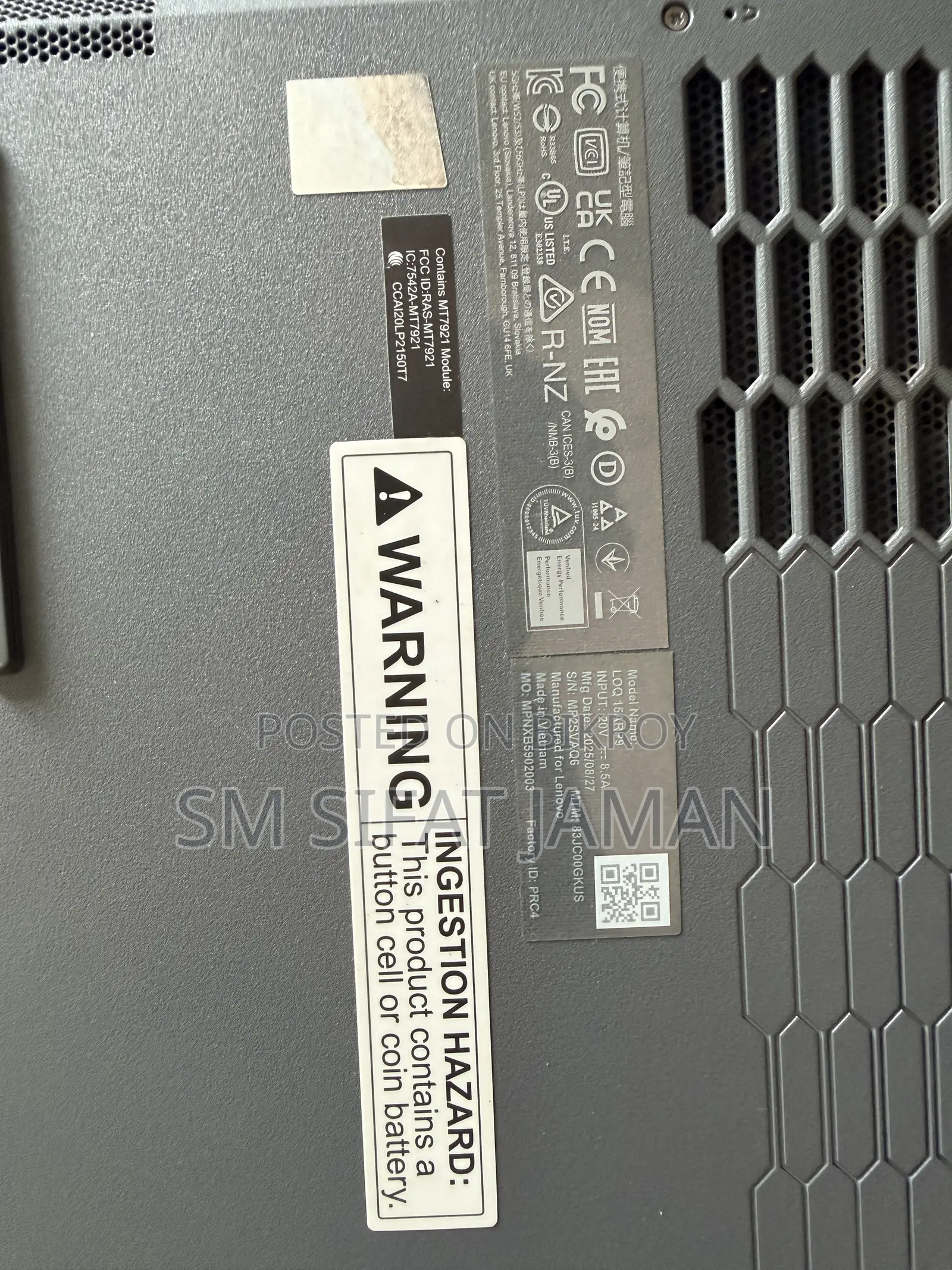 Laptop Lenovo LOQ 15ARP9 12GB AMD Ryzen 5 SSD 1T