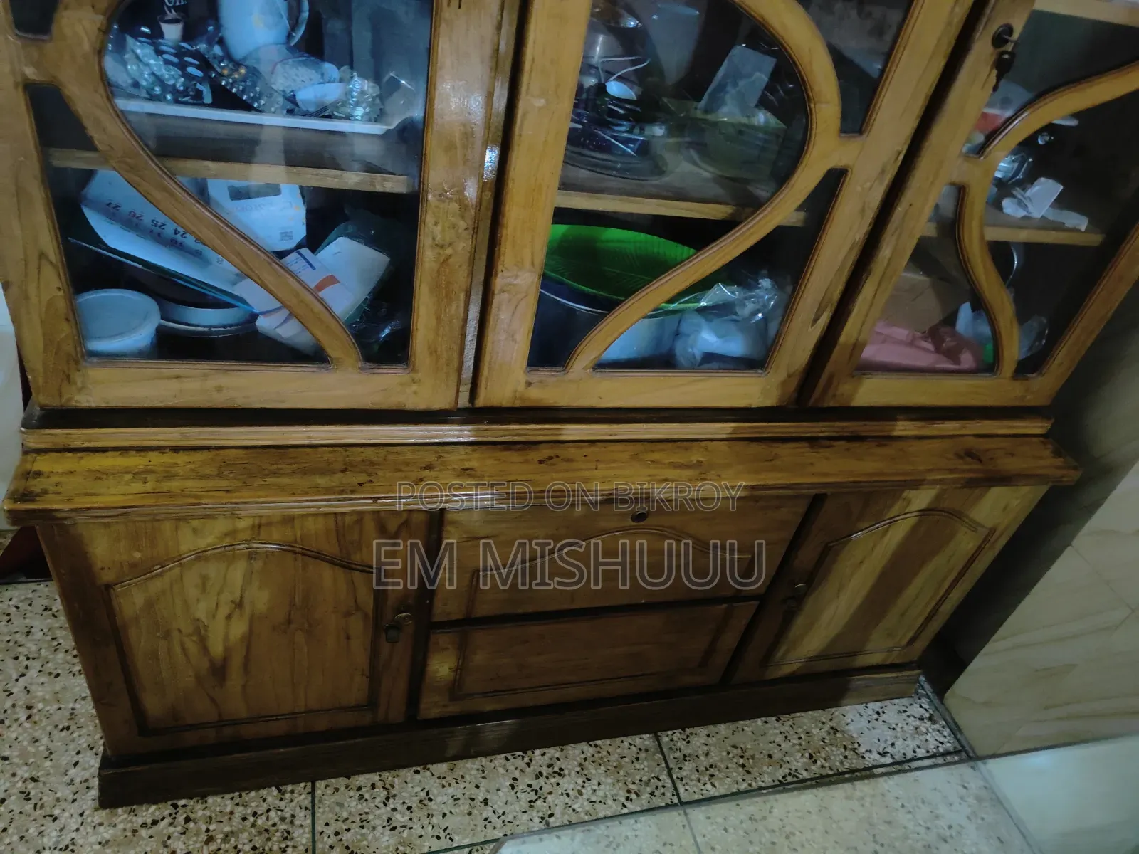 Chittagong Teak Wood Showcase Cabinet