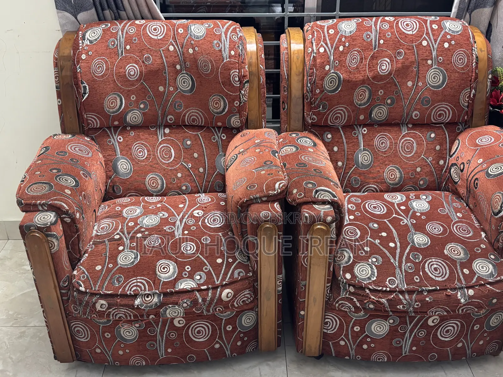 Original 100% Teak Wood 5-Seat Sofa