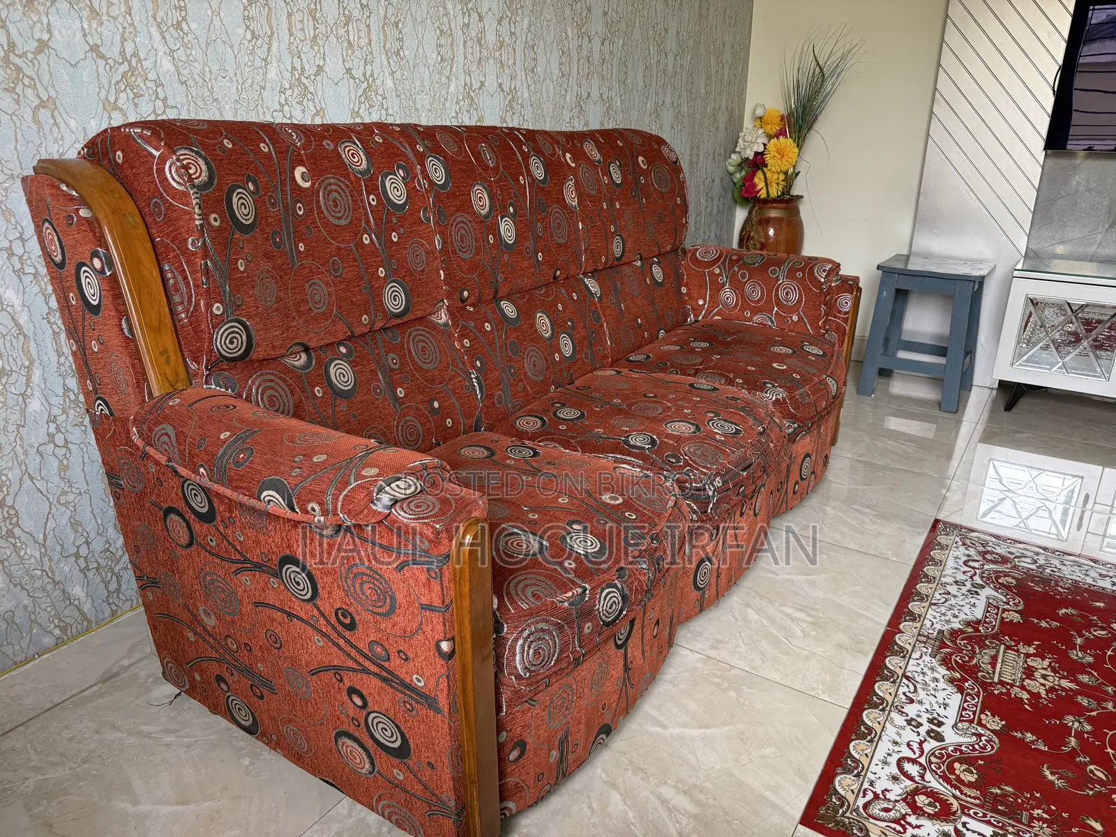 Original 100% Teak Wood 5-Seat Sofa