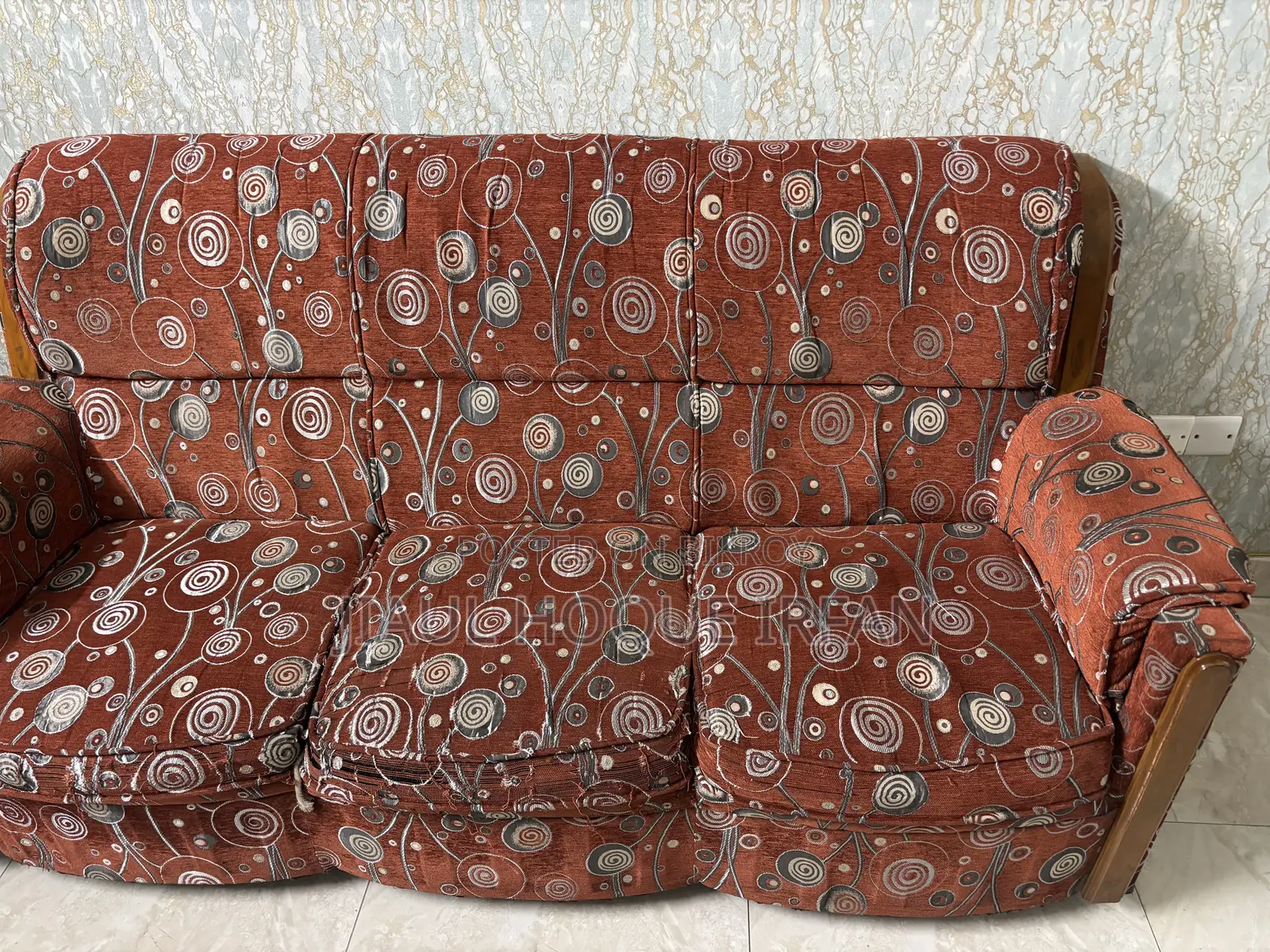 Original 100% Teak Wood 5-Seat Sofa
