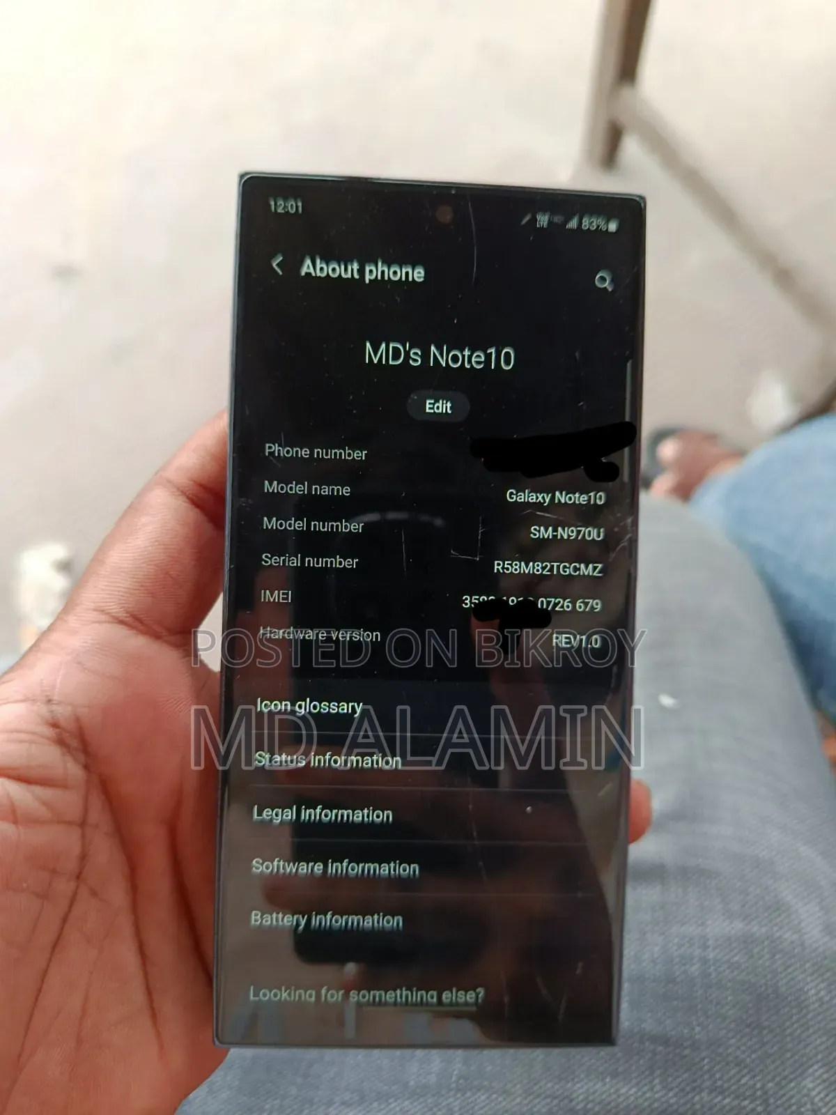 Samsung Galaxy Note 10 5G 256 GB Silver