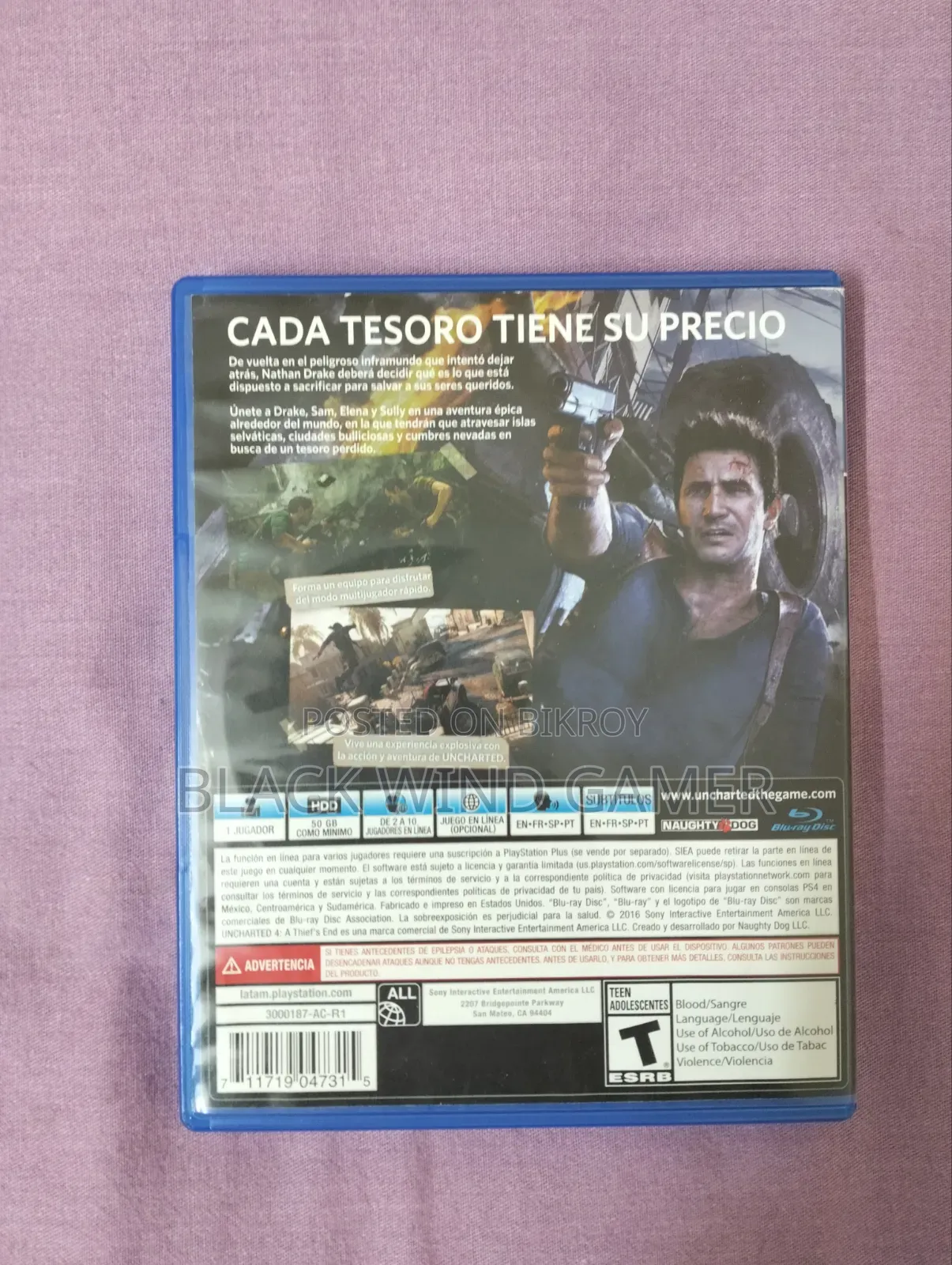 Uncharted 4 (PS4 CD)