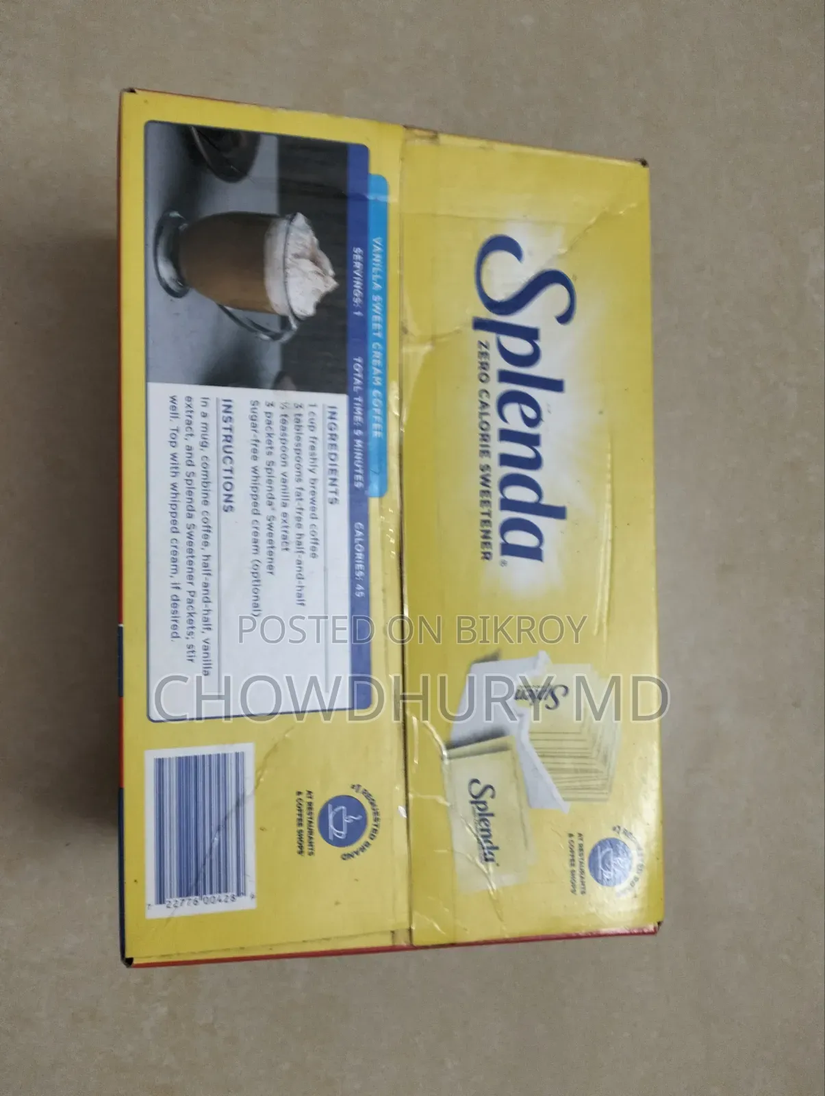 Splenda Zero Calorie Sweetener 1000 Packet (Imported for USA)