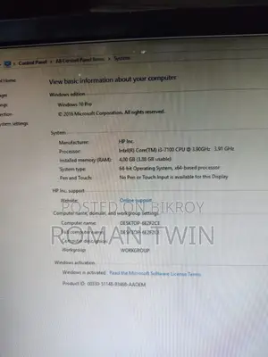 Desktop Computer HP 200 G4 22 All-in-One 4GB Intel Core I3 HDD 1T