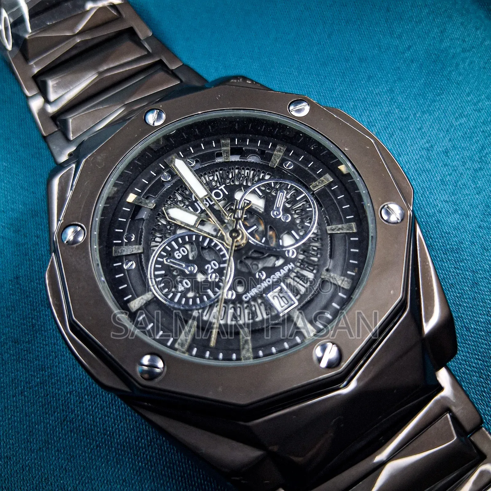 Hublot Diamondcut Skeleton Full Black