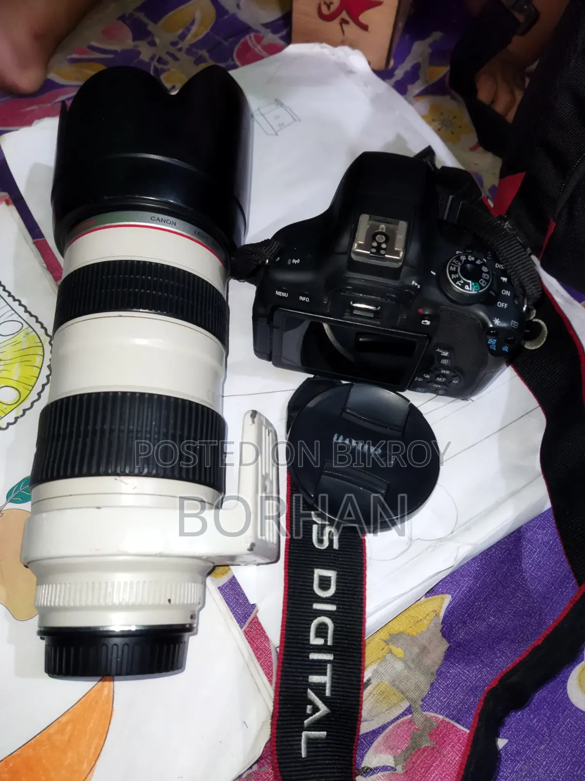 Canon Camera With 70-200 Zoom Lens
