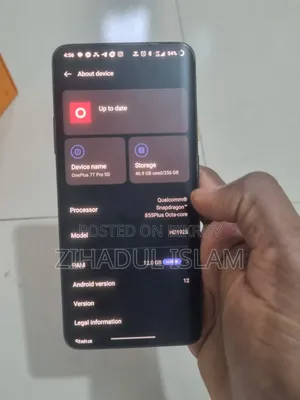 ওয়ানপ্লাস ৭টি প্রো ৫জি ম্যাকলারেন ২৫৬ জিবি কালো