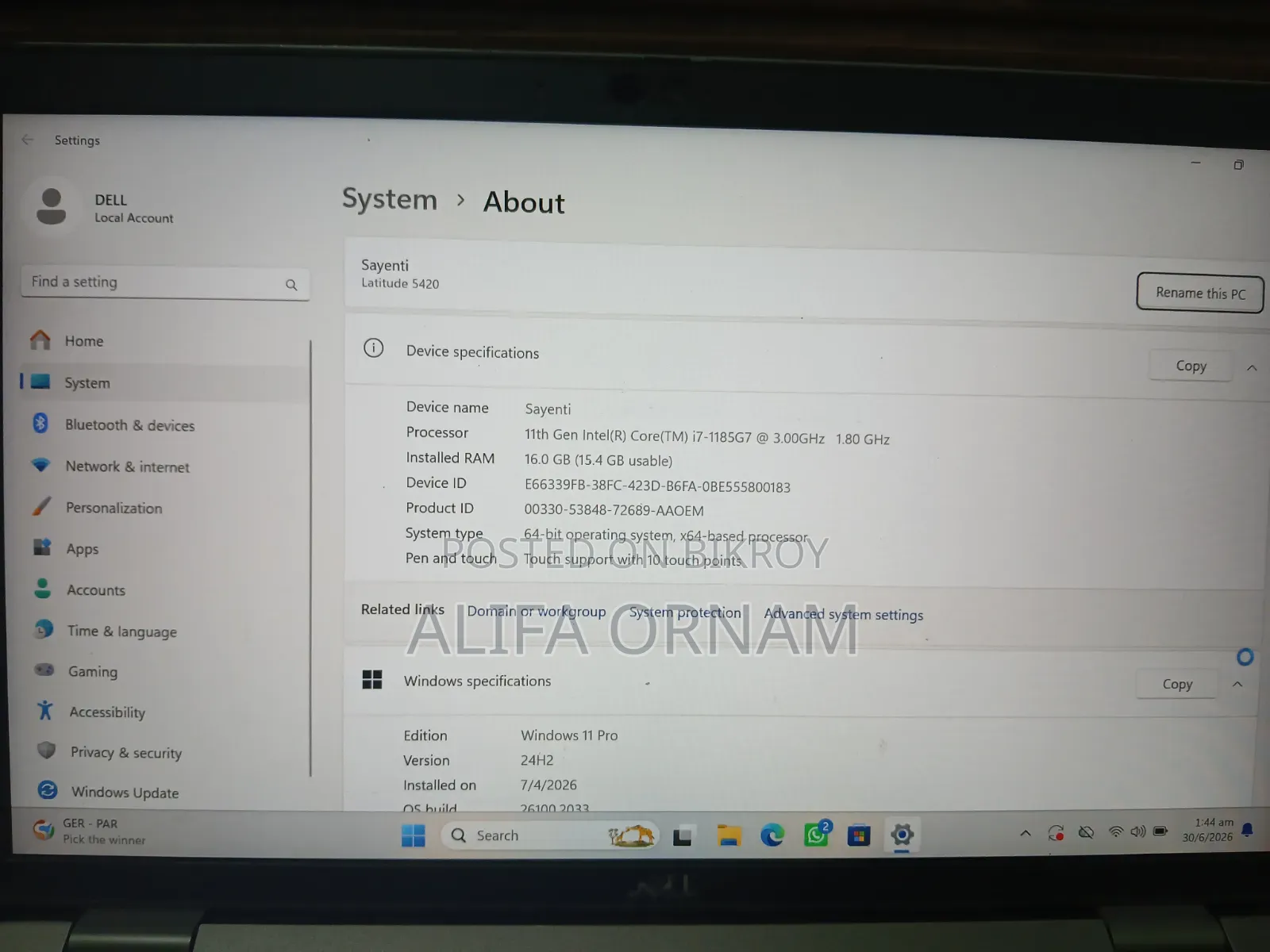 New Laptop Dell Latitude 5420 16GB Intel Core i7 SSD 512GB
