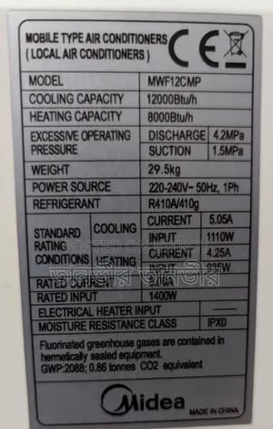 1 Ton Portable AC