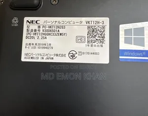 Laptop NEC 8GB Intel Core i5 SSD 128GB